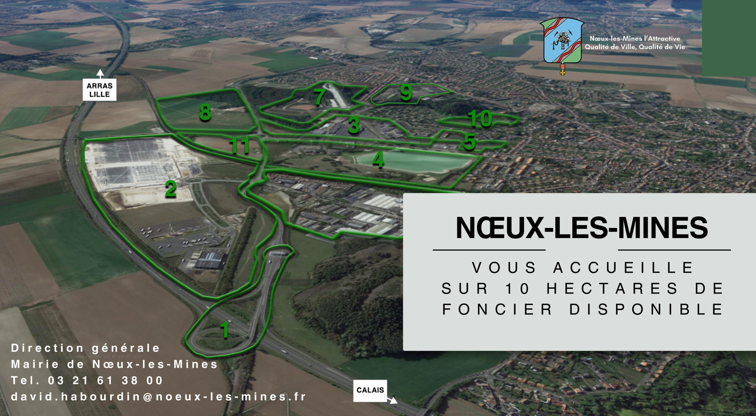 10 hectares foncier disponible à Noeux
