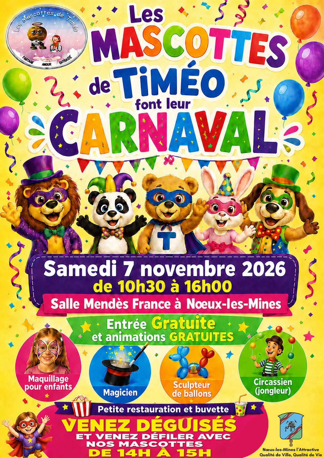 Les Mascottes de Timéo font leur carnaval